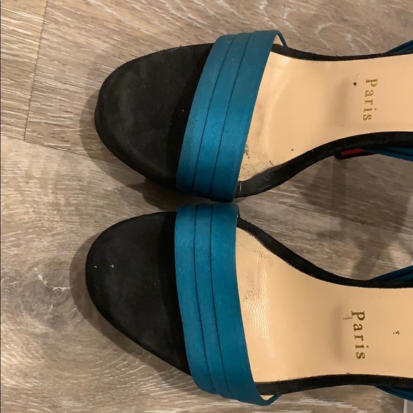 Turquoise Christian Loubotin Size 37. Worn Once - Picture 8 of 9